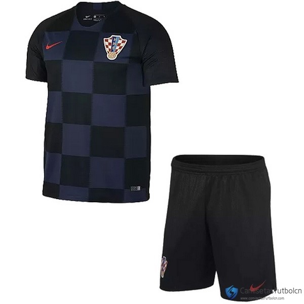 Camiseta Seleccion Croatia Segunda equipo Niños 2018 Azul
